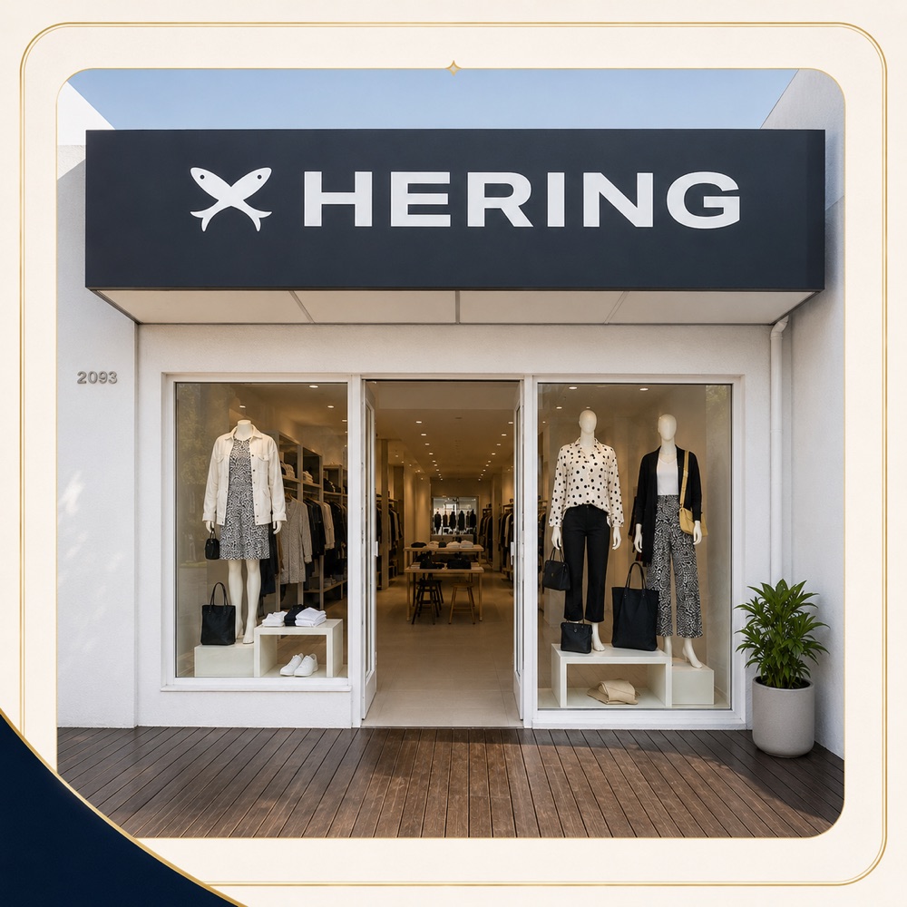 Fachada da loja Hering em Florianópolis, no Campeche