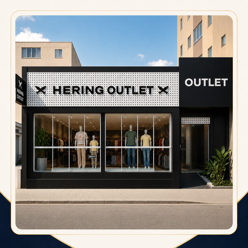 Fachada da loja Hering Outlet em Laguna, na Praia do Mar Grosso